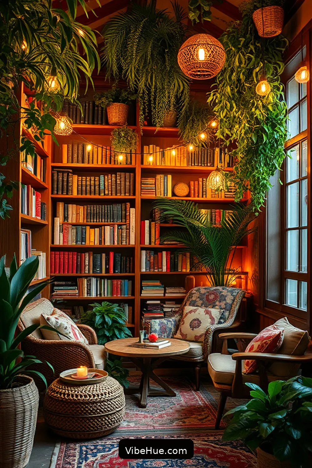 Use Soft Lighting for Ambiance for 24 Ways to Create a Bohemian Style Summer Library