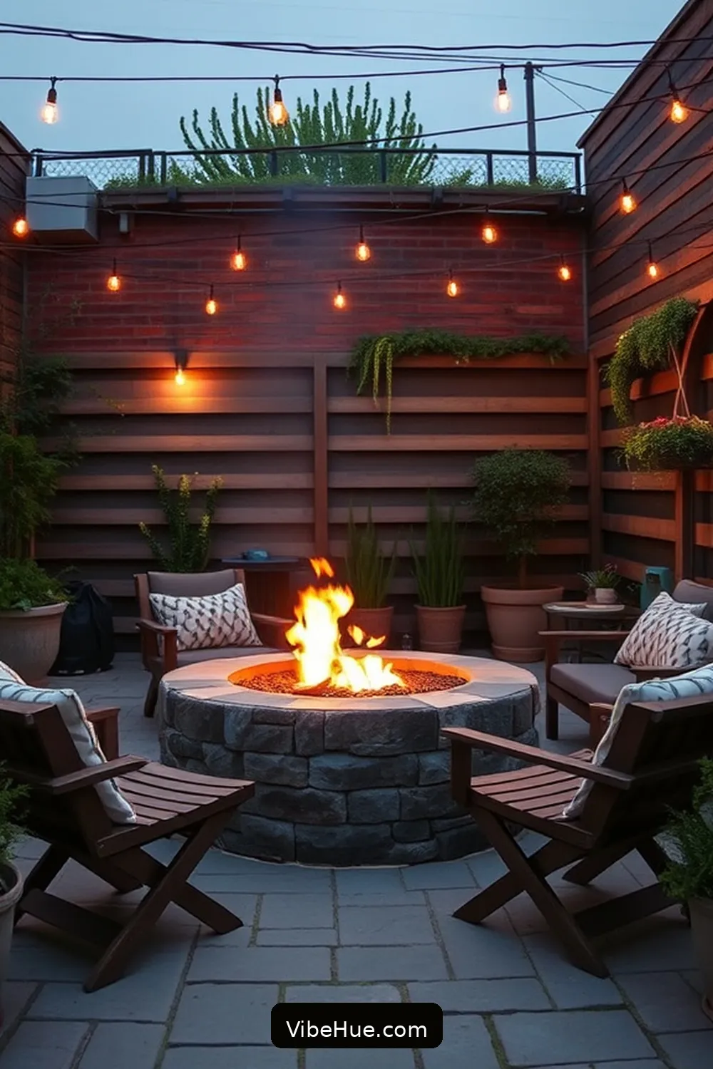 Create a Fire Pit Area for 24 Ways to Create an Industrial Style Holiday Outdoor Patio