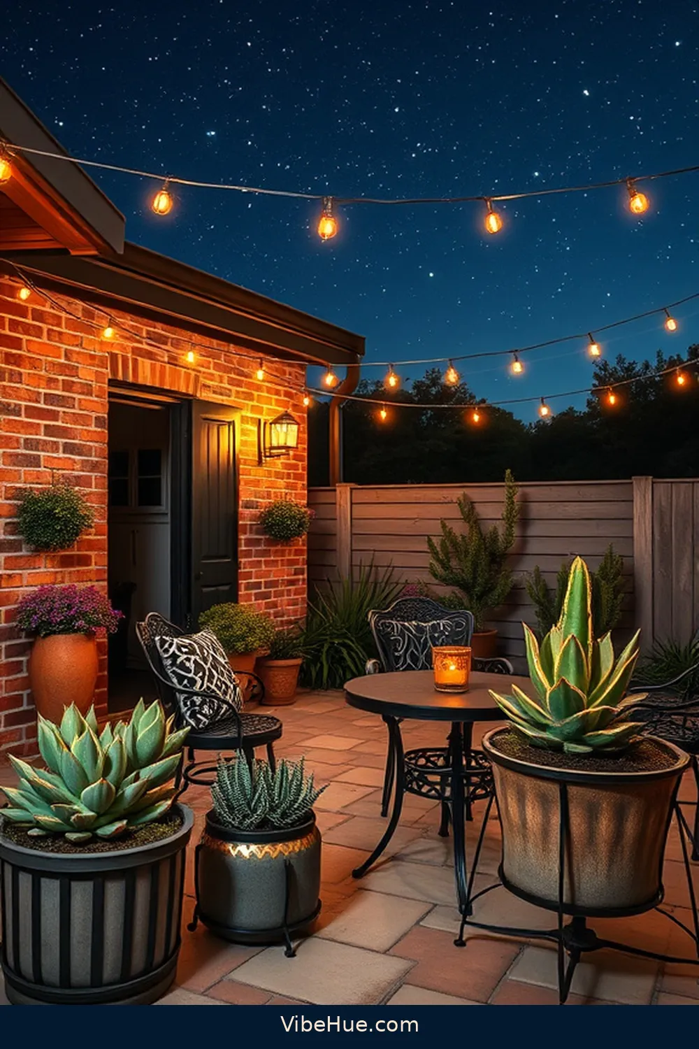 Include Potted Plants for 24 Ways to Create an Industrial Style Holiday Outdoor Patio