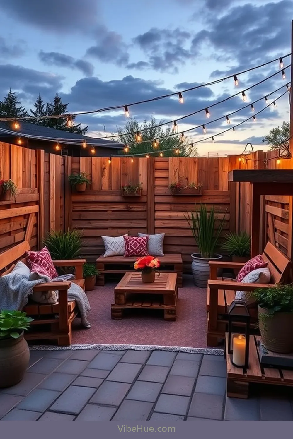 Utilize Old Pallets for 24 Ways to Create an Industrial Style Holiday Outdoor Patio