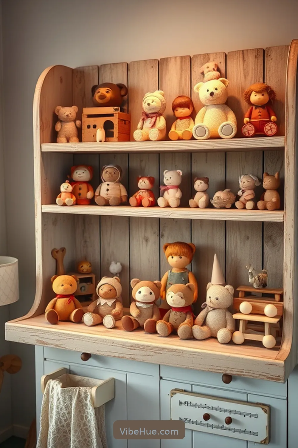 25 Cozy Rustic Style Decor Ideas for Your Holiday Nursery 4 Vintage Toy Display for 25 Cozy Rustic Style Decor Ideas for Your Holiday Nursery