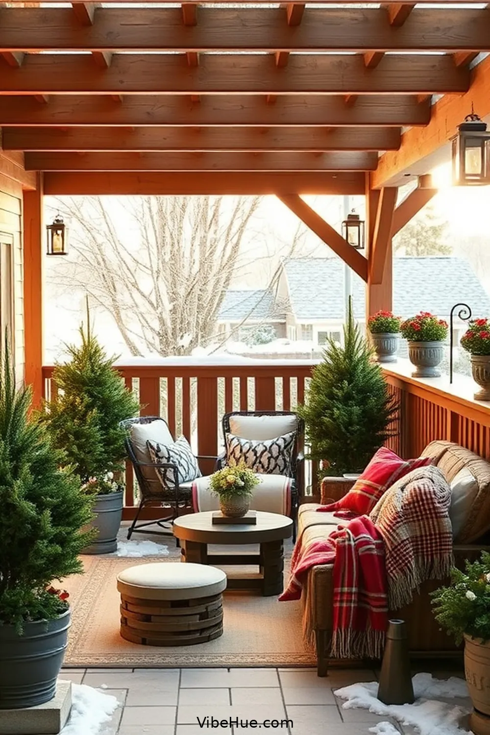25 Essential Tips for a Cozy Winter Outdoor Patio in Traditional Style 14 Create a Shield From the Wind for 25 Essential Tips for a Cozy Winter Outdoor Patio in Traditional Style