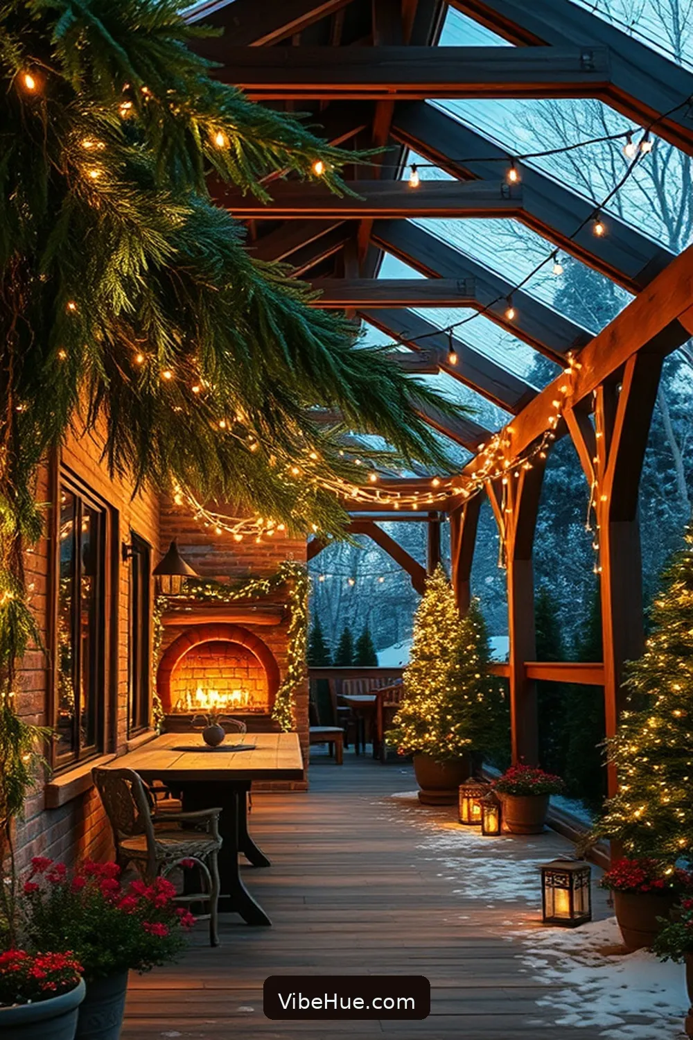 25 Essential Tips for a Cozy Winter Outdoor Patio in Traditional Style 16 Hang Up Twinkling Fairy Lights for 25 Essential Tips for a Cozy Winter Outdoor Patio in Traditional Style