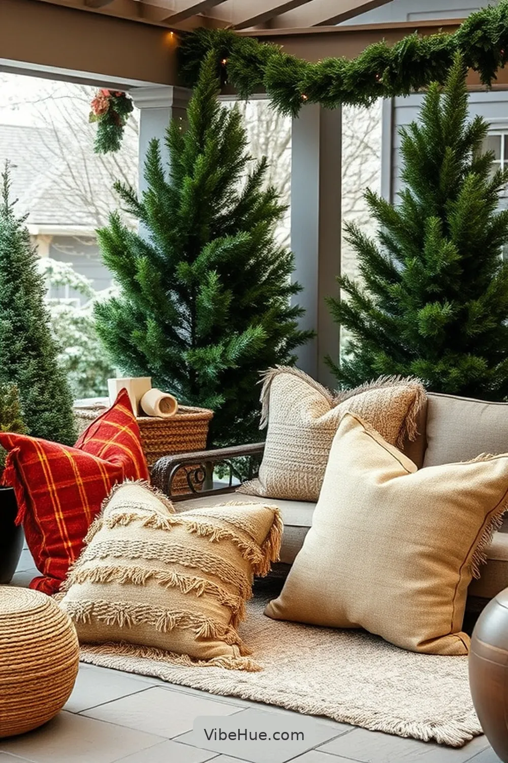25 Essential Tips for a Cozy Winter Outdoor Patio in Traditional Style 17 Include Stylish Throw Pillows for 25 Essential Tips for a Cozy Winter Outdoor Patio in Traditional Style