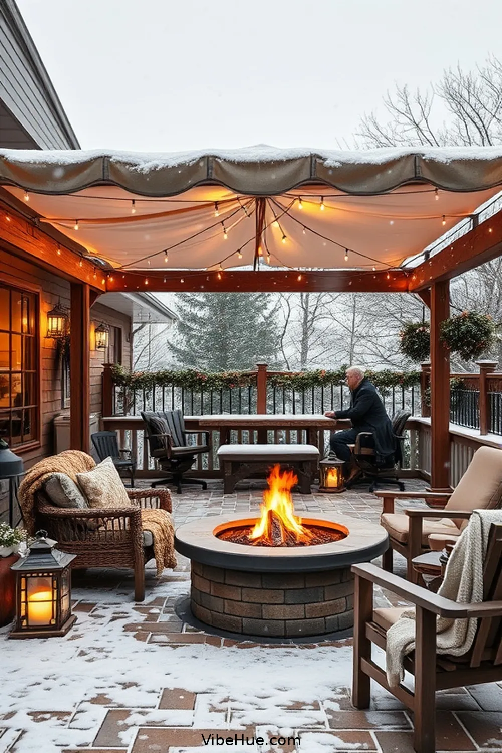 25 Essential Tips for a Cozy Winter Outdoor Patio in Traditional Style 25 Include a Weather-Resistant Canopy for 25 Essential Tips for a Cozy Winter Outdoor Patio in Traditional Style