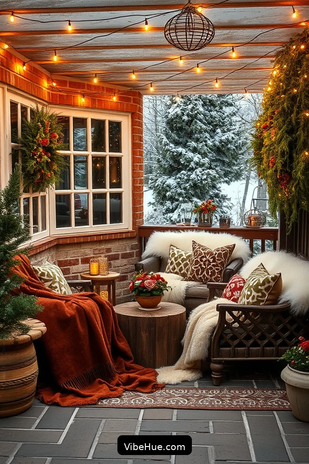 25 Essential Tips for a Cozy Winter Outdoor Patio in Traditional Style 3 Incorporate Plenty of Textiles for 25 Essential Tips for a Cozy Winter Outdoor Patio in Traditional Style