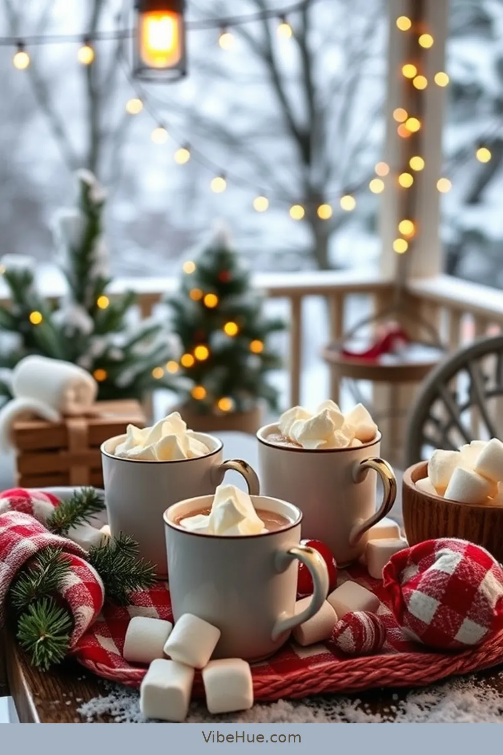 25 Essential Tips for a Cozy Winter Outdoor Patio in Traditional Style 11 Set Up a Hot Cocoa Station for 25 Essential Tips for a Cozy Winter Outdoor Patio in Traditional Style