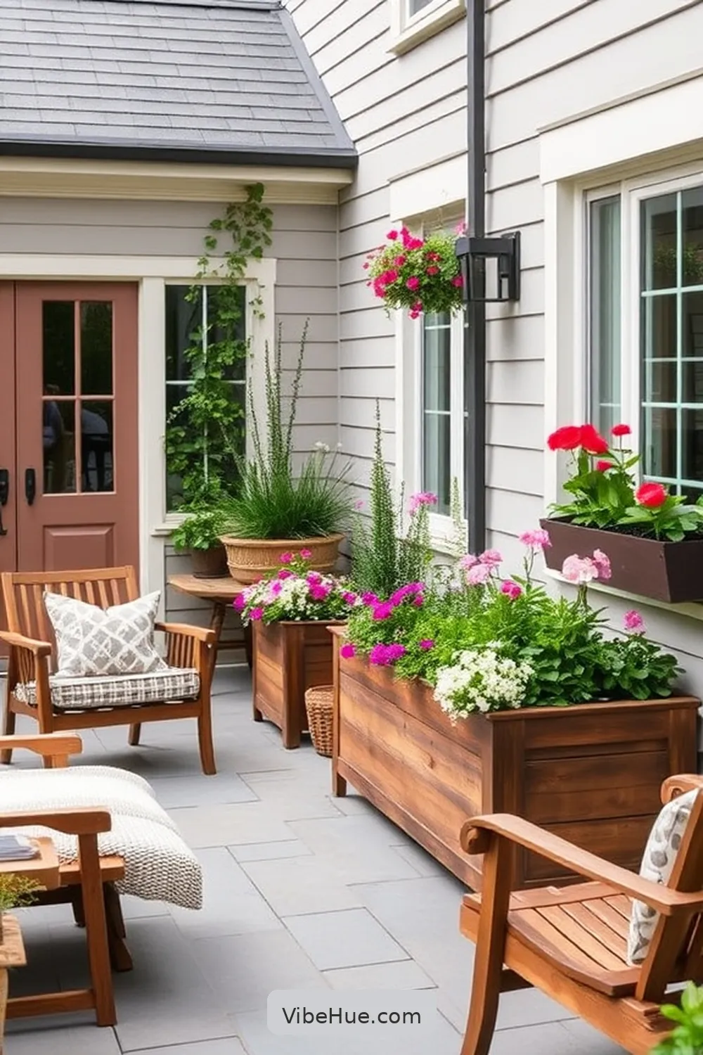 25 Essentials for a Year-Round Outdoor Modern Farmhouse Patio Style 16 Built-In Planter Boxes for 25 Essentials for a Year-Round Outdoor Modern Farmhouse Patio Style
