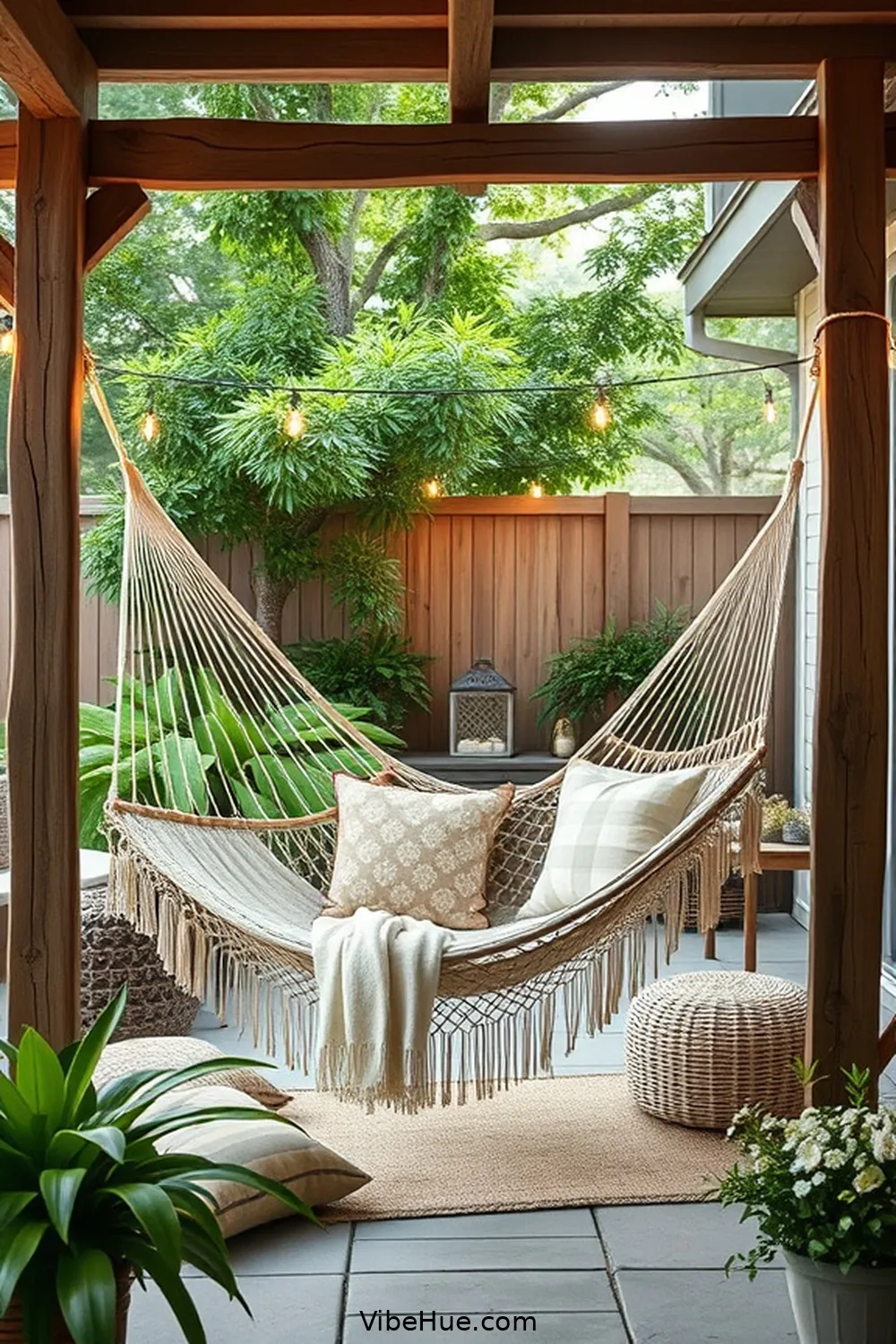 25 Essentials for a Year-Round Outdoor Modern Farmhouse Patio Style 22 Cozy Hammock or Swing for 25 Essentials for a Year-Round Outdoor Modern Farmhouse Patio Style