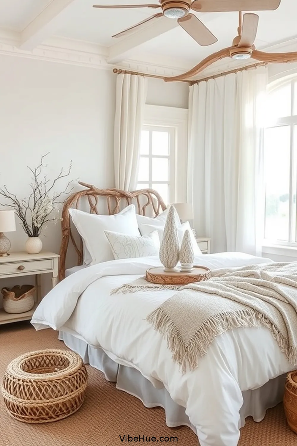 25 Must-Have Elements for a Coastal Style Holiday Bedroom 10 Driftwood Decor for 25 Must-Have Elements for a Coastal Style Holiday Bedroom