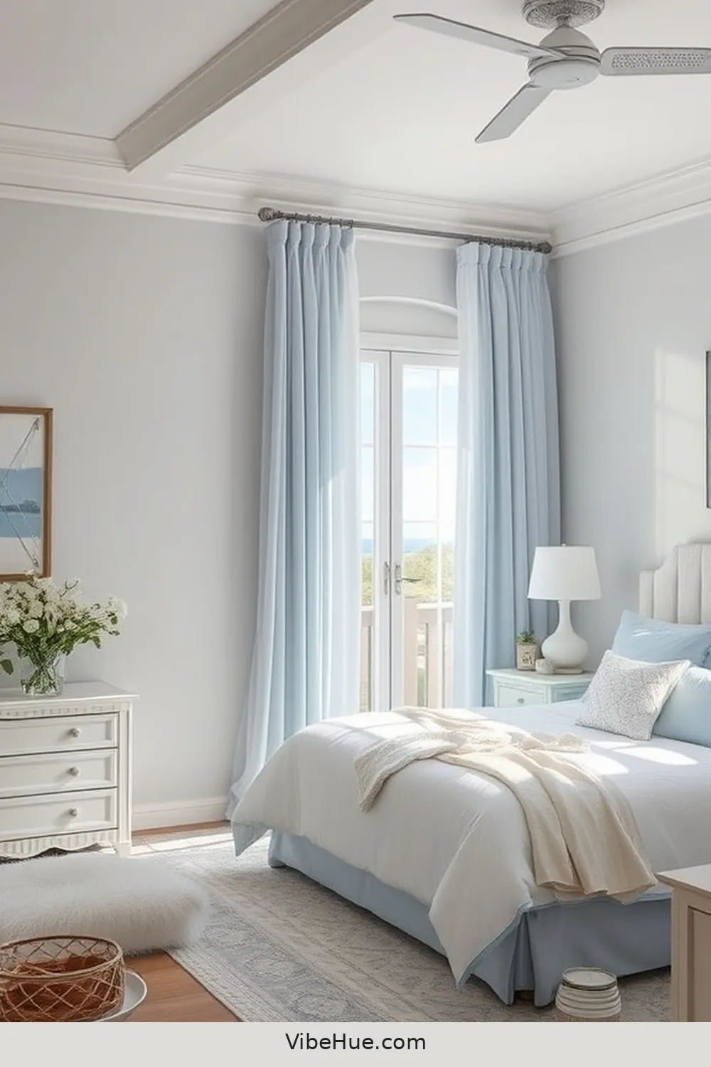 25 Must-Have Elements for a Coastal Style Holiday Bedroom 2 Soft Blue and White Color Palette for 25 Must-Have Elements for a Coastal Style Holiday Bedroom
