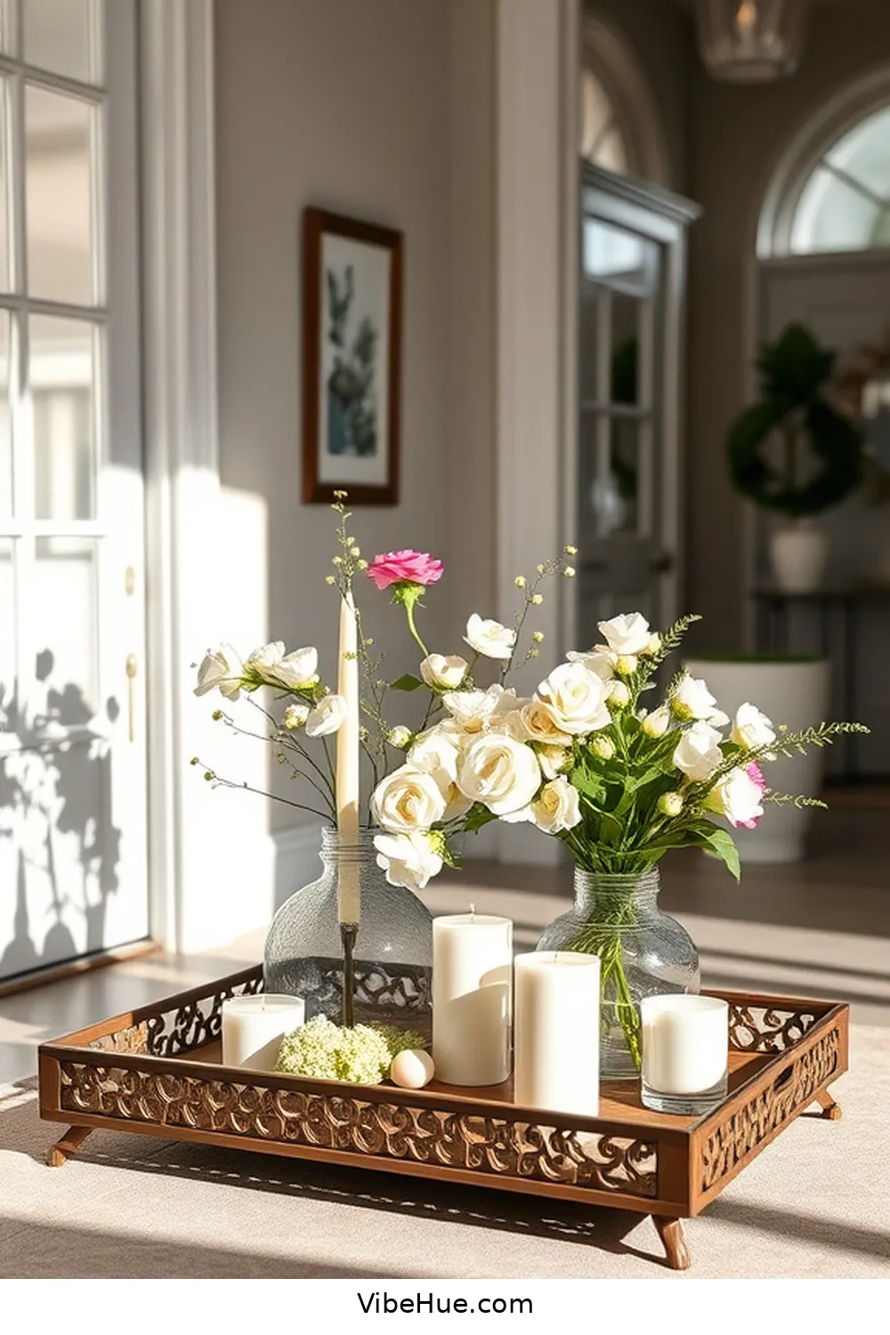 Decorative Trays for 25 Must-Have Elements for a Contemporary Spring Entryway Style
