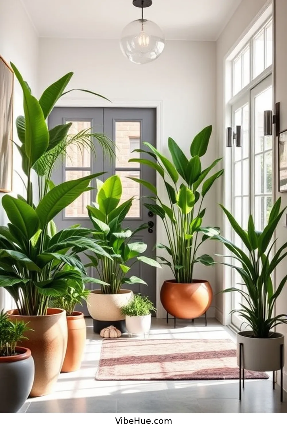 Indoor Plants for 25 Must-Have Elements for a Contemporary Spring Entryway Style