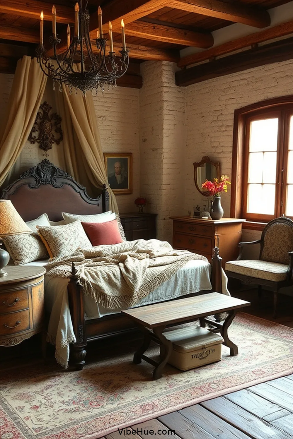 25 Tips for a Year-Round Rustic Style Bedroom 7 Add Vintage or Antiques for 25 Tips for a Year-Round Rustic Style Bedroom
