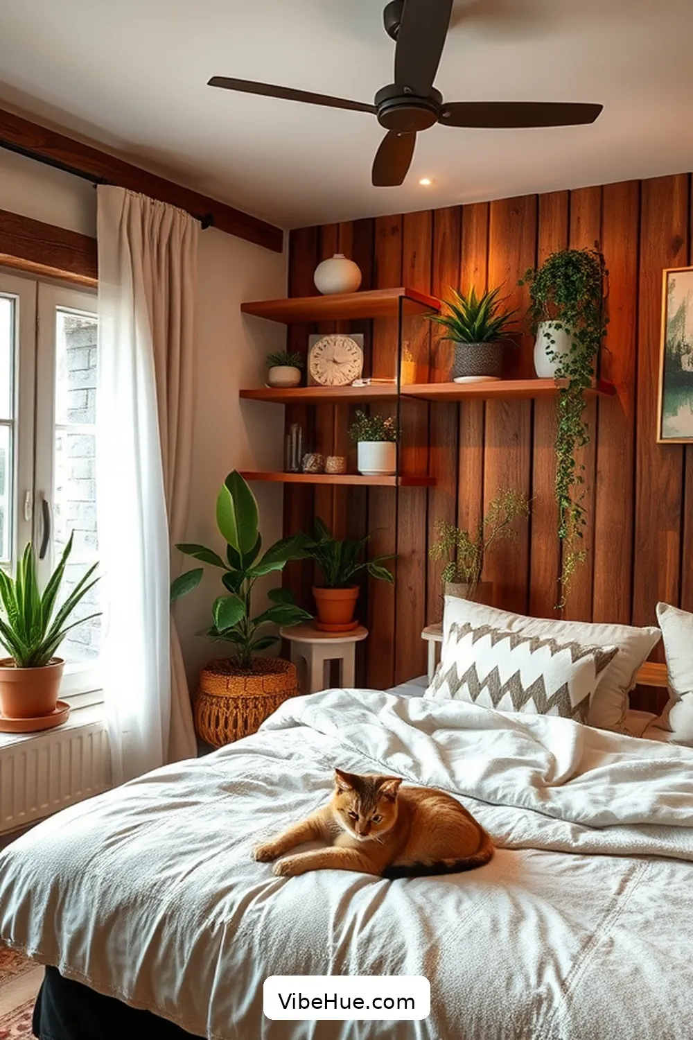 25 Tips for a Year-Round Rustic Style Bedroom 11 Consider Open Shelving for 25 Tips for a Year-Round Rustic Style Bedroom