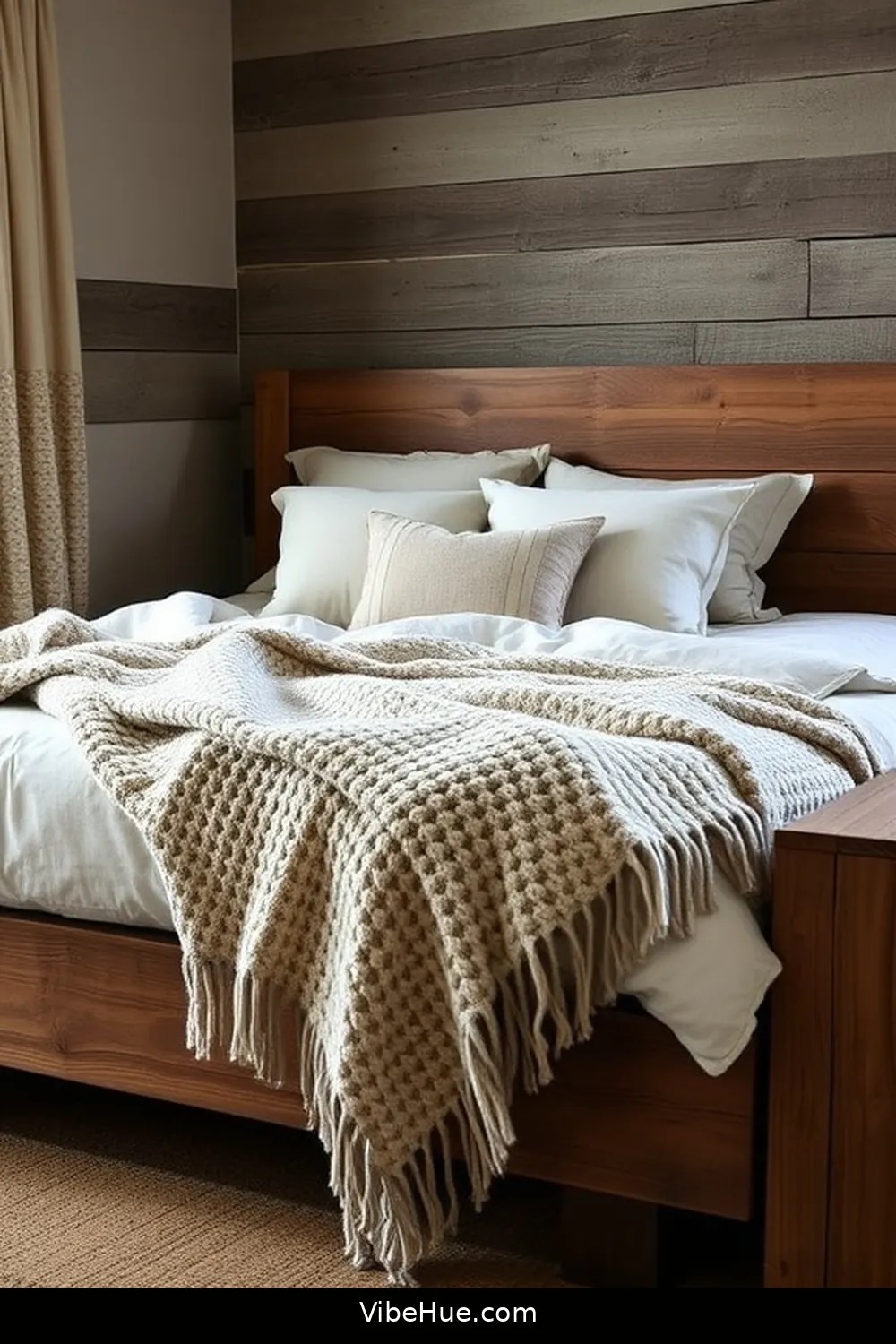 25 Tips for a Year-Round Rustic Style Bedroom 4 Incorporate Textured Fabrics for 25 Tips for a Year-Round Rustic Style Bedroom