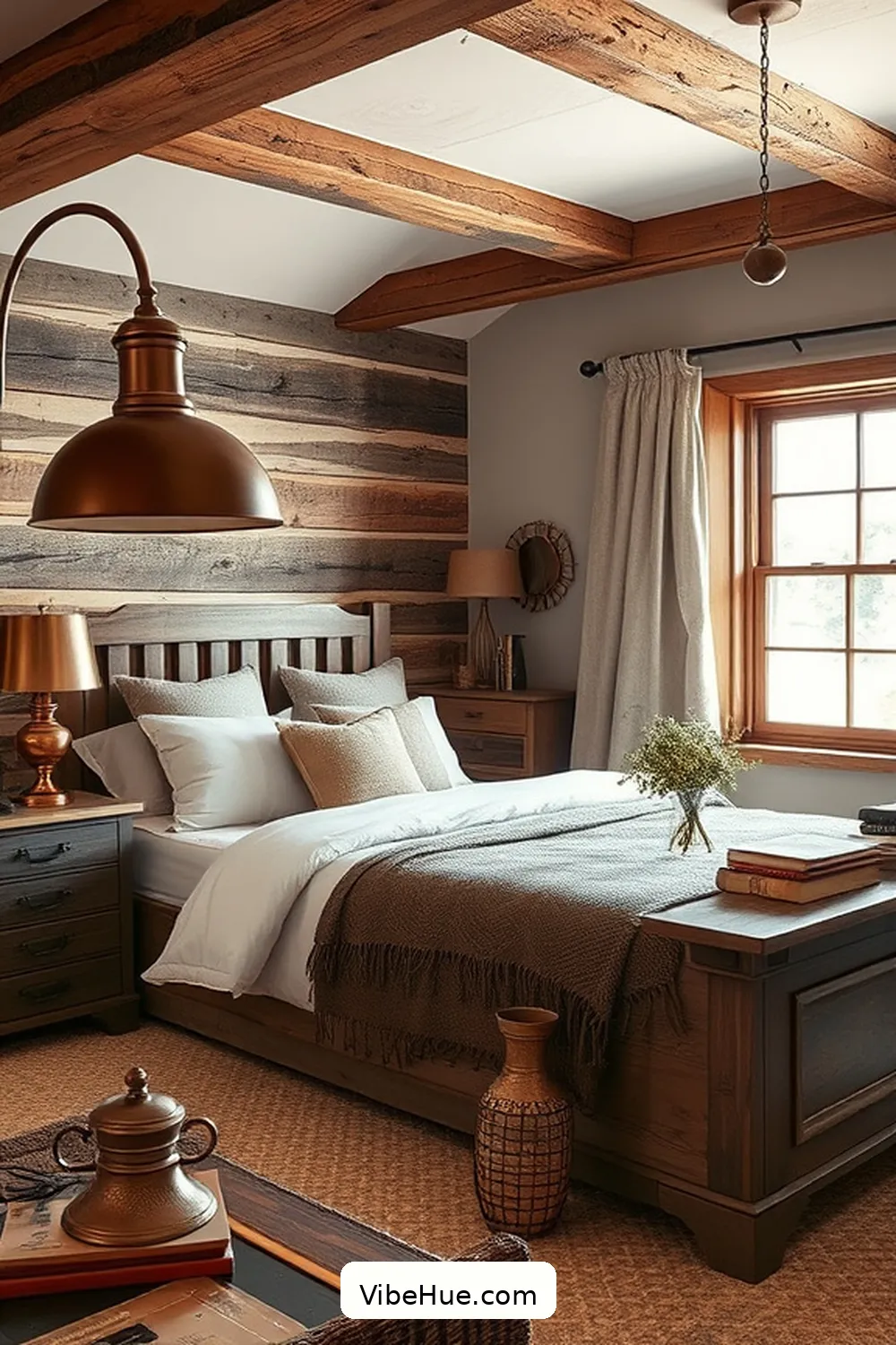 25 Tips for a Year-Round Rustic Style Bedroom 21 Use Warm Metals for Accents for 25 Tips for a Year-Round Rustic Style Bedroom