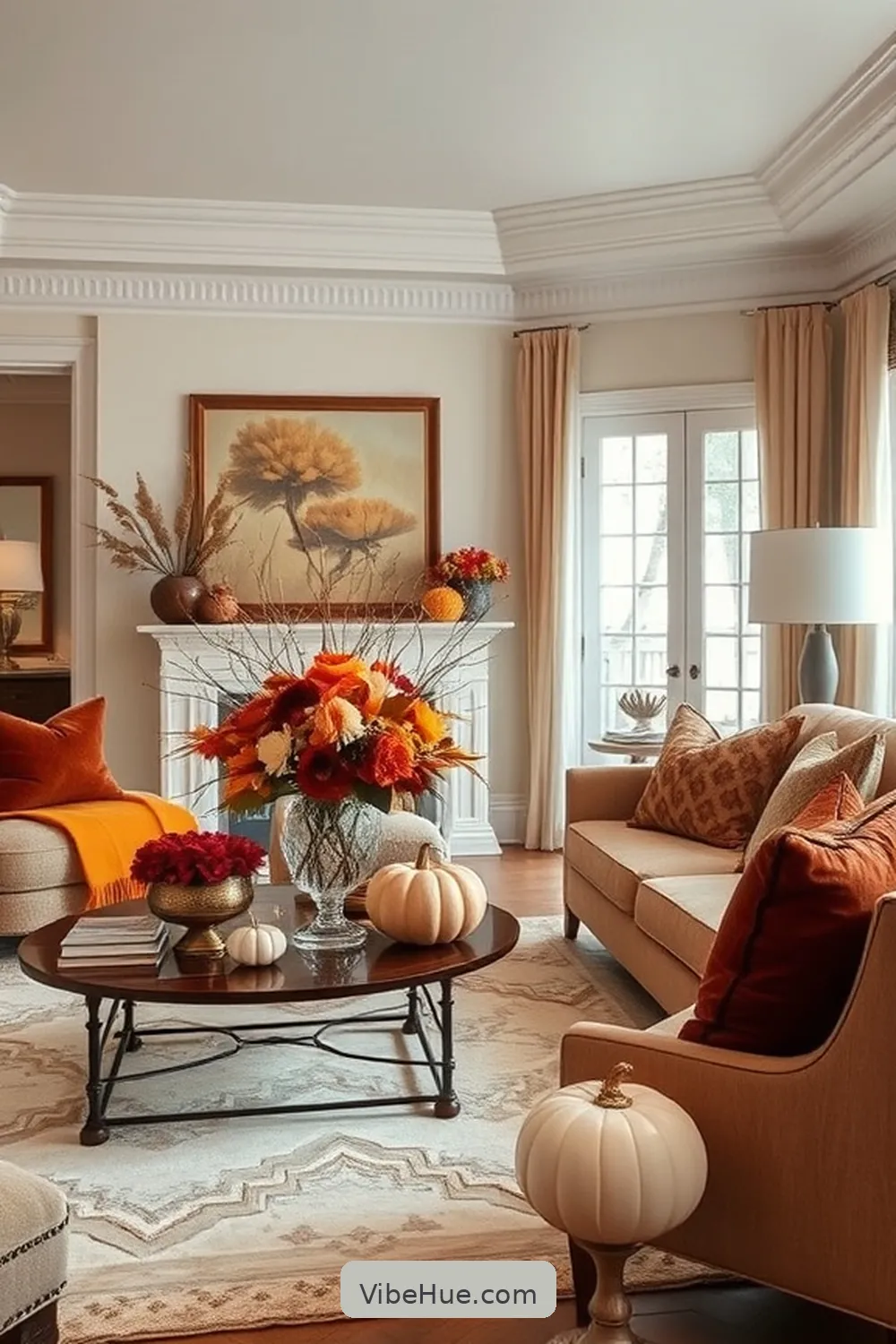 25 Ways to Create a Contemporary Fall Living Room Style 14 Display Fall-Inspired Centerpieces for 25 Ways to Create a Contemporary Fall Living Room Style