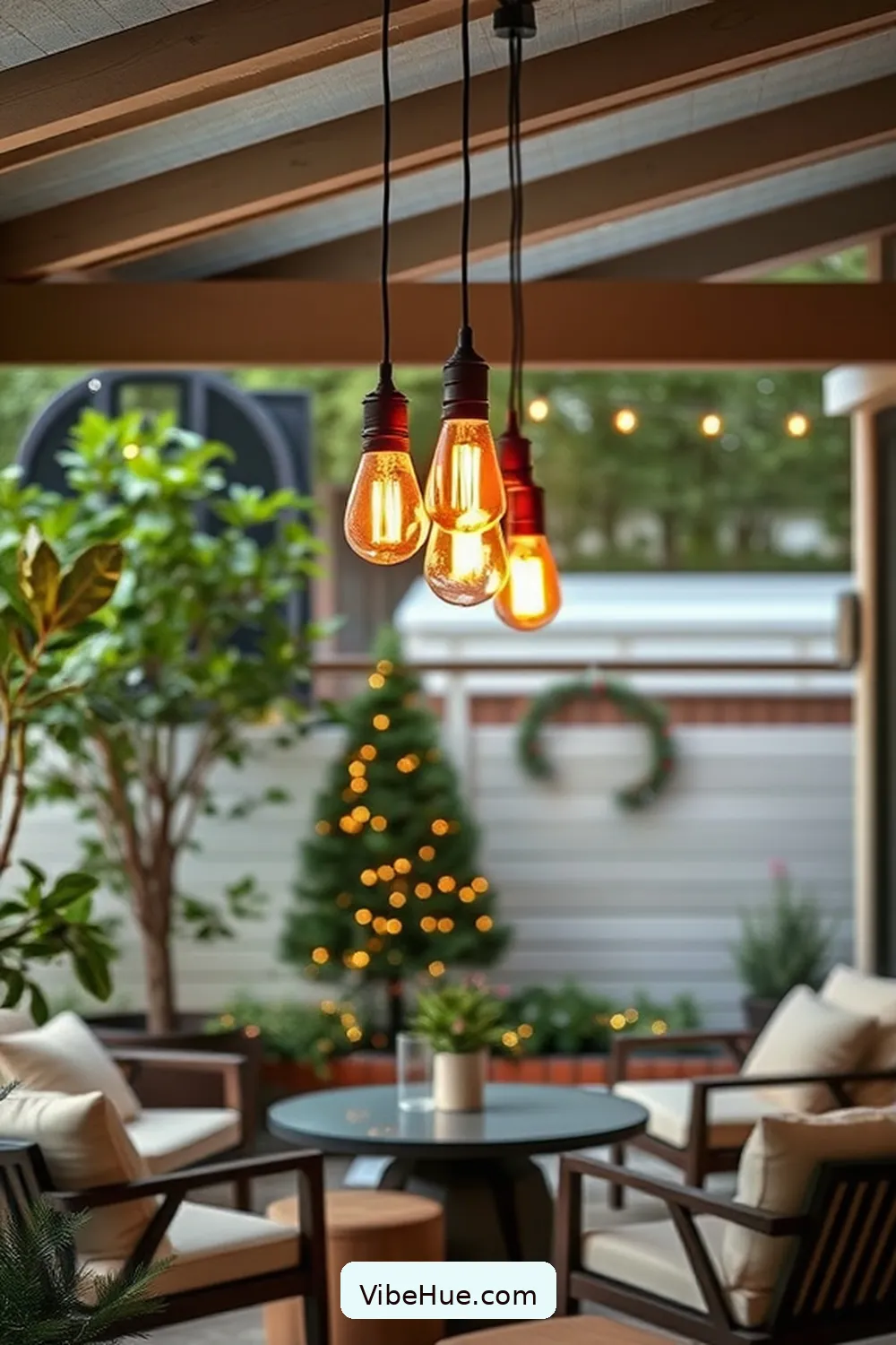 Choose Retro Lighting Fixtures for 25 Ways to Create a Holiday Outdoor Patio in Mid Century Modern Style