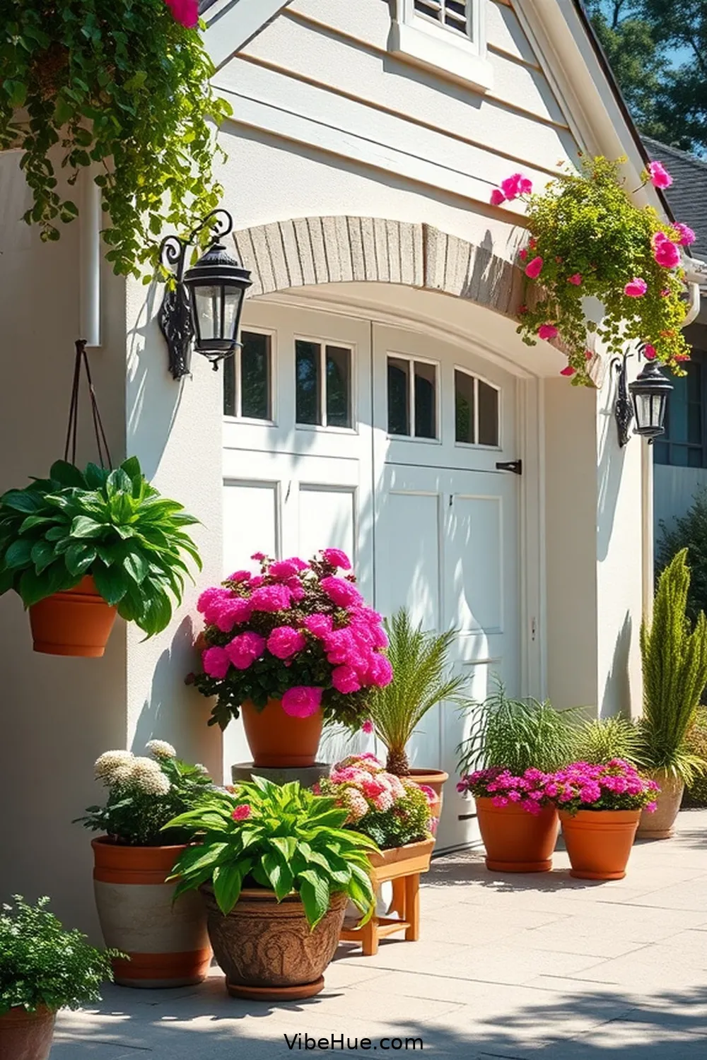 25 Ways to Create a Summer Garage in Traditional Style 10 Add Potted Plants for Freshness for 25 Ways to Create a Summer Garage in Traditional Style