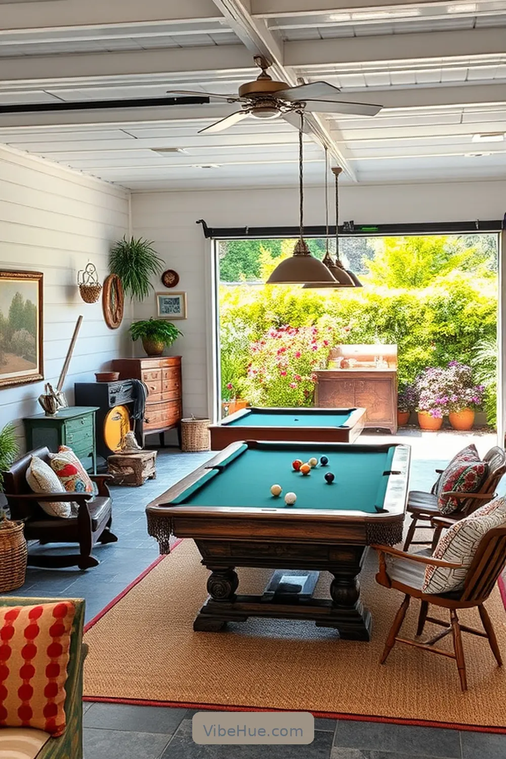 25 Ways to Create a Summer Garage in Traditional Style 16 Create a Game Area for 25 Ways to Create a Summer Garage in Traditional Style