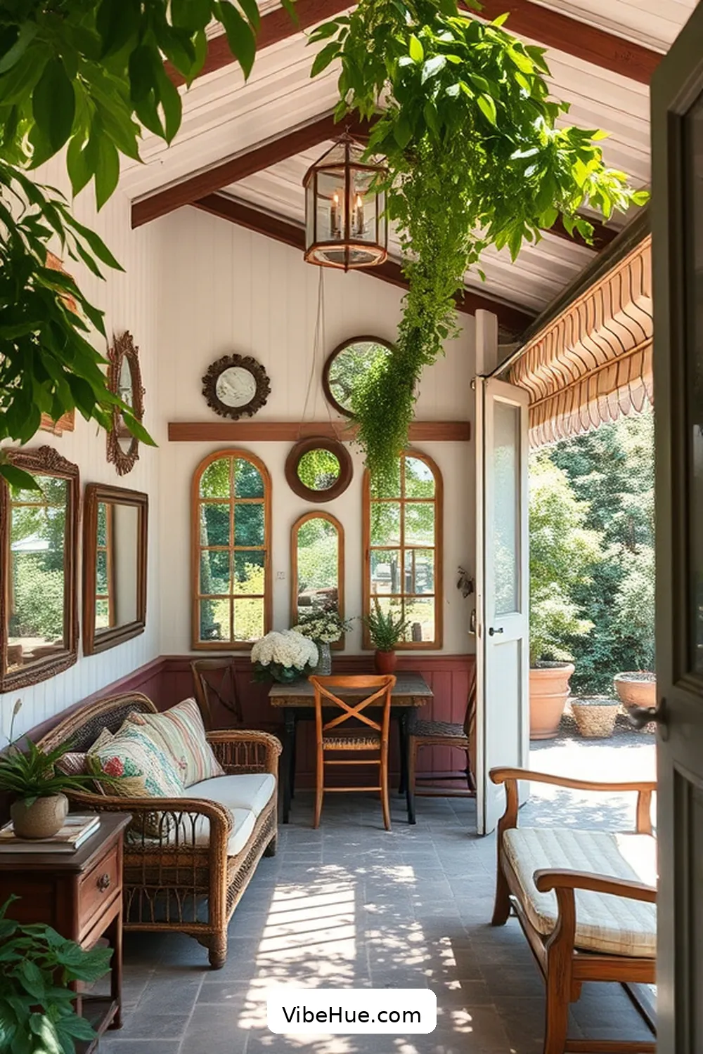 25 Ways to Create a Summer Garage in Traditional Style 23 Use Mirrors to Enhance Space for 25 Ways to Create a Summer Garage in Traditional Style