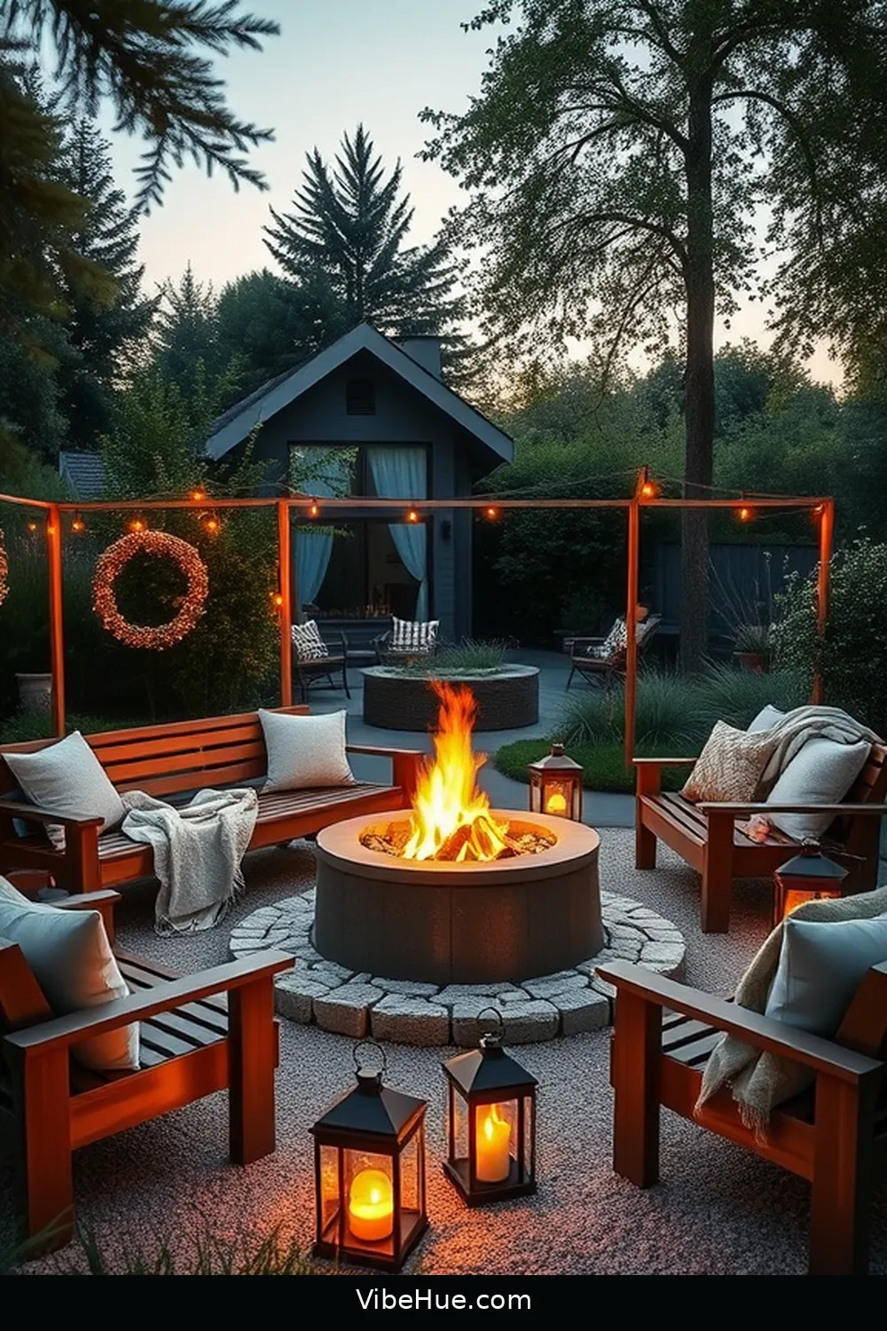 Build a Fire Pit for Cozy Evenings for 25 Ways to Design a Summer Garage in Scandinavian Style