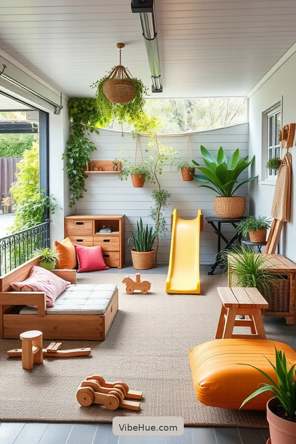 Create a Play Area for Kids for 25 Ways to Design a Summer Garage in Scandinavian Style