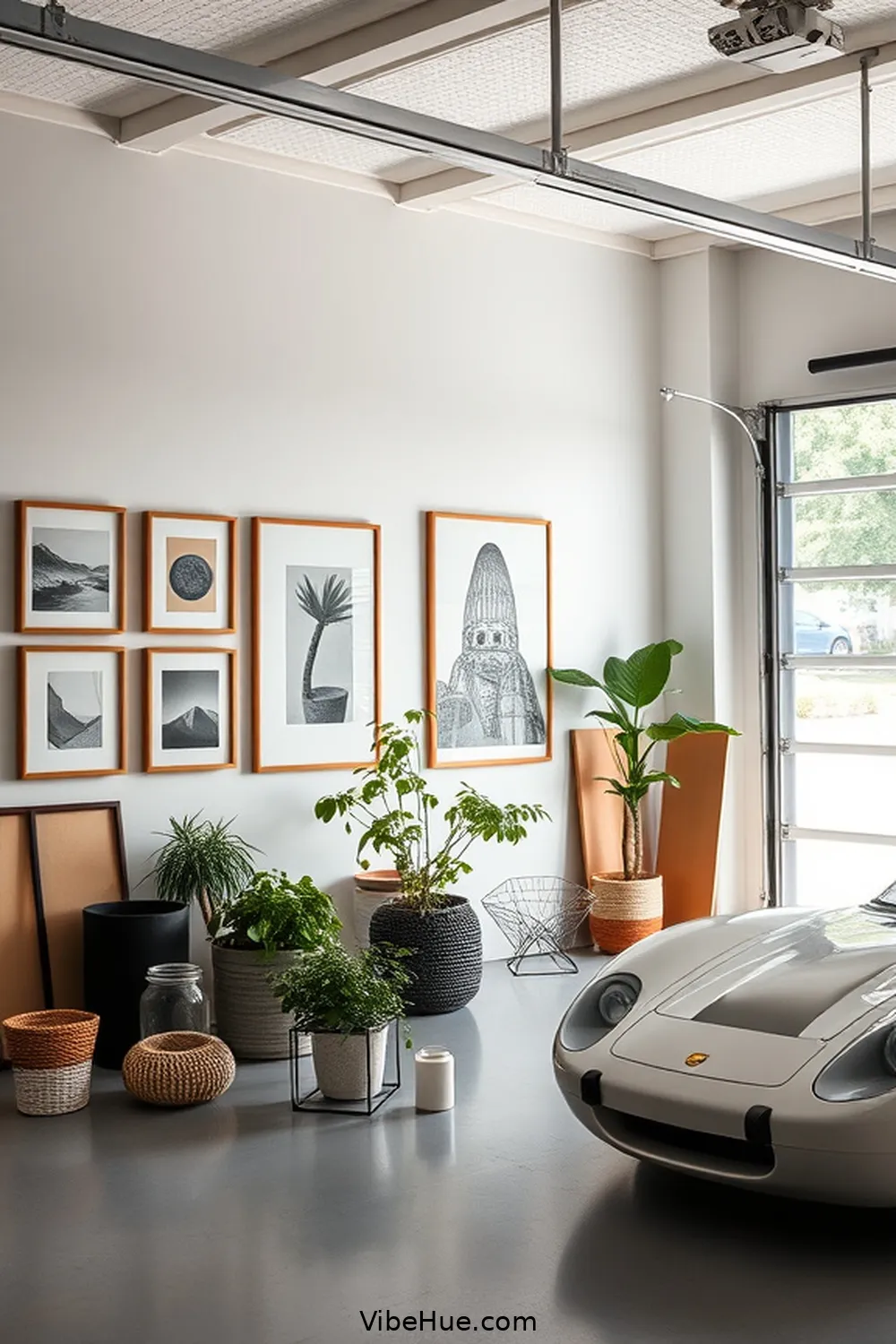 Hang Wall Art for Visual Appeal for 25 Ways to Design a Summer Garage in Scandinavian Style