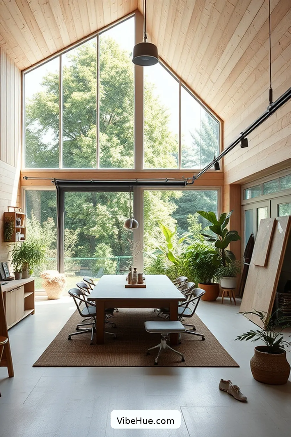 Install Large Windows for Natural Light for 25 Ways to Design a Summer Garage in Scandinavian Style