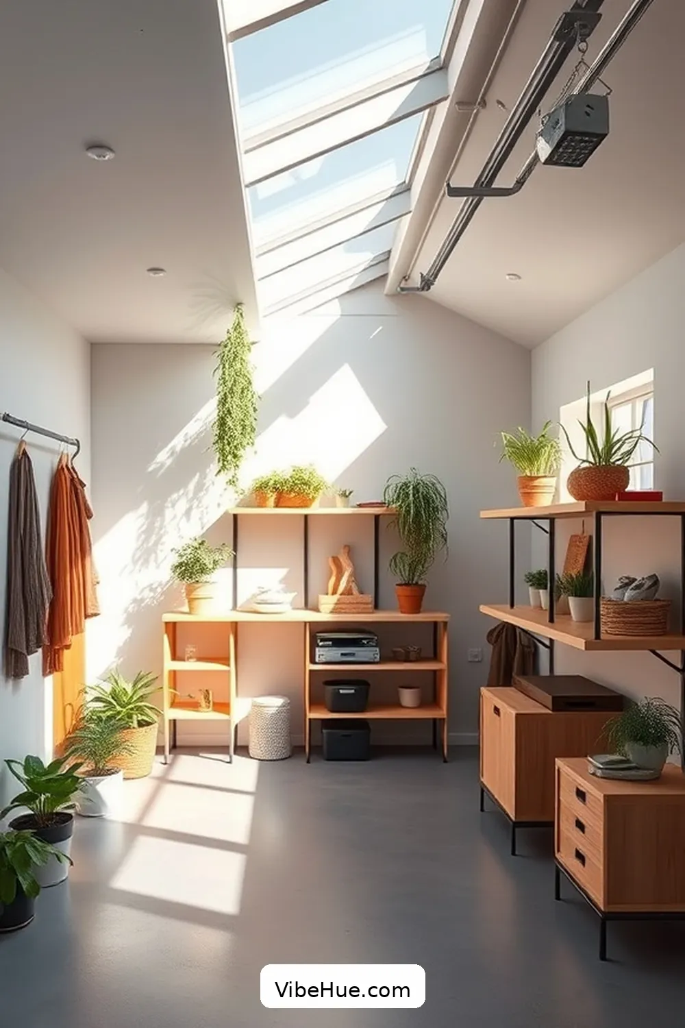 Install a Skylight for Extra Light for 25 Ways to Design a Summer Garage in Scandinavian Style