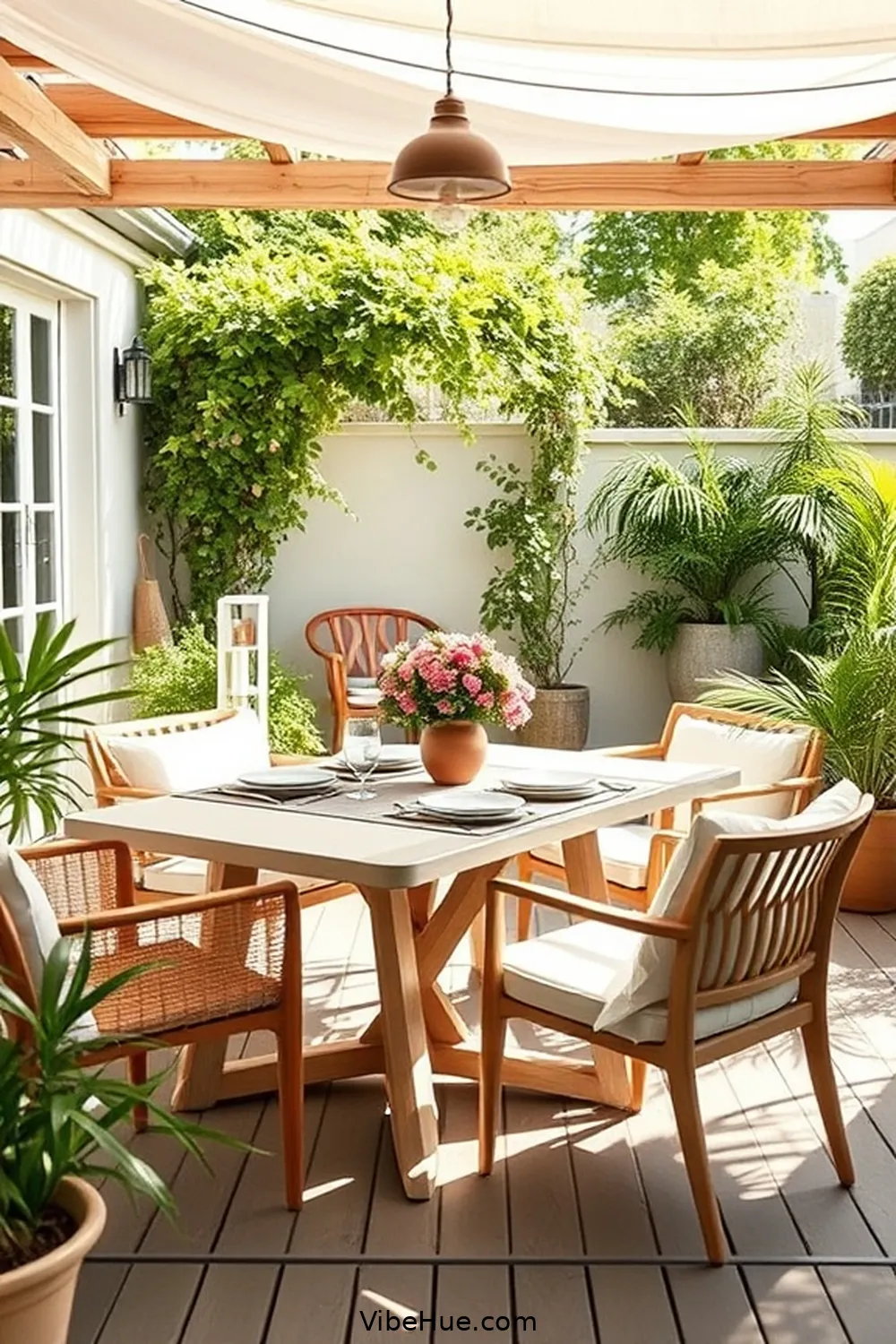 Set Up an Outdoor Dining Area for 25 Ways to Design a Summer Garage in Scandinavian Style