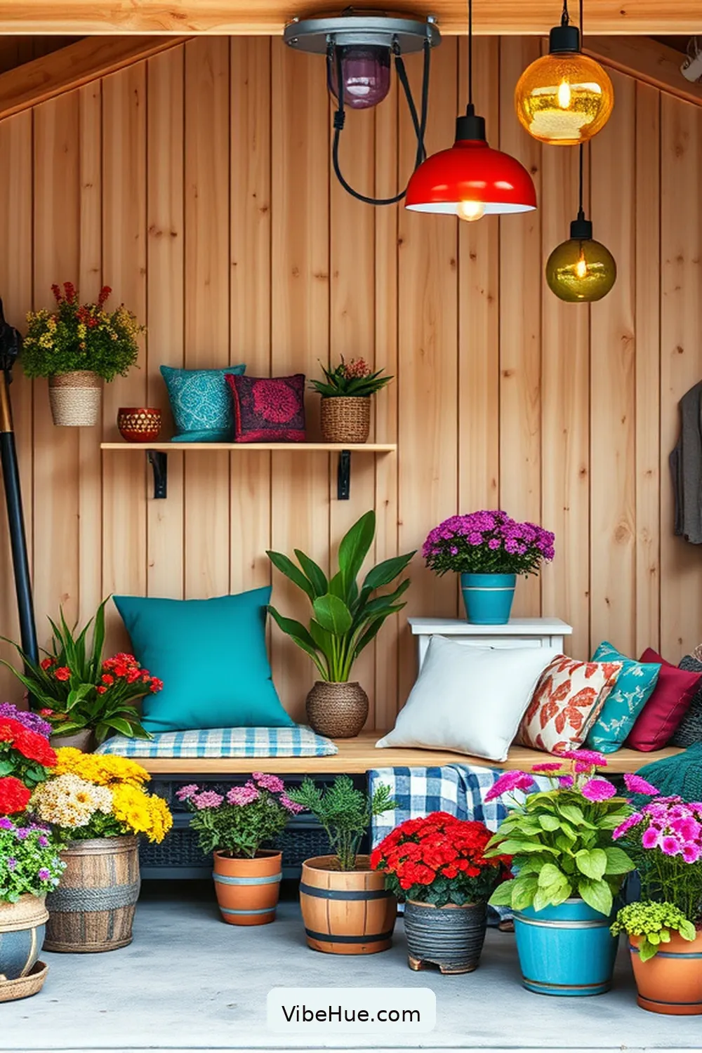 Use Colorful Accessories for Pops of Color for 25 Ways to Design a Summer Garage in Scandinavian Style