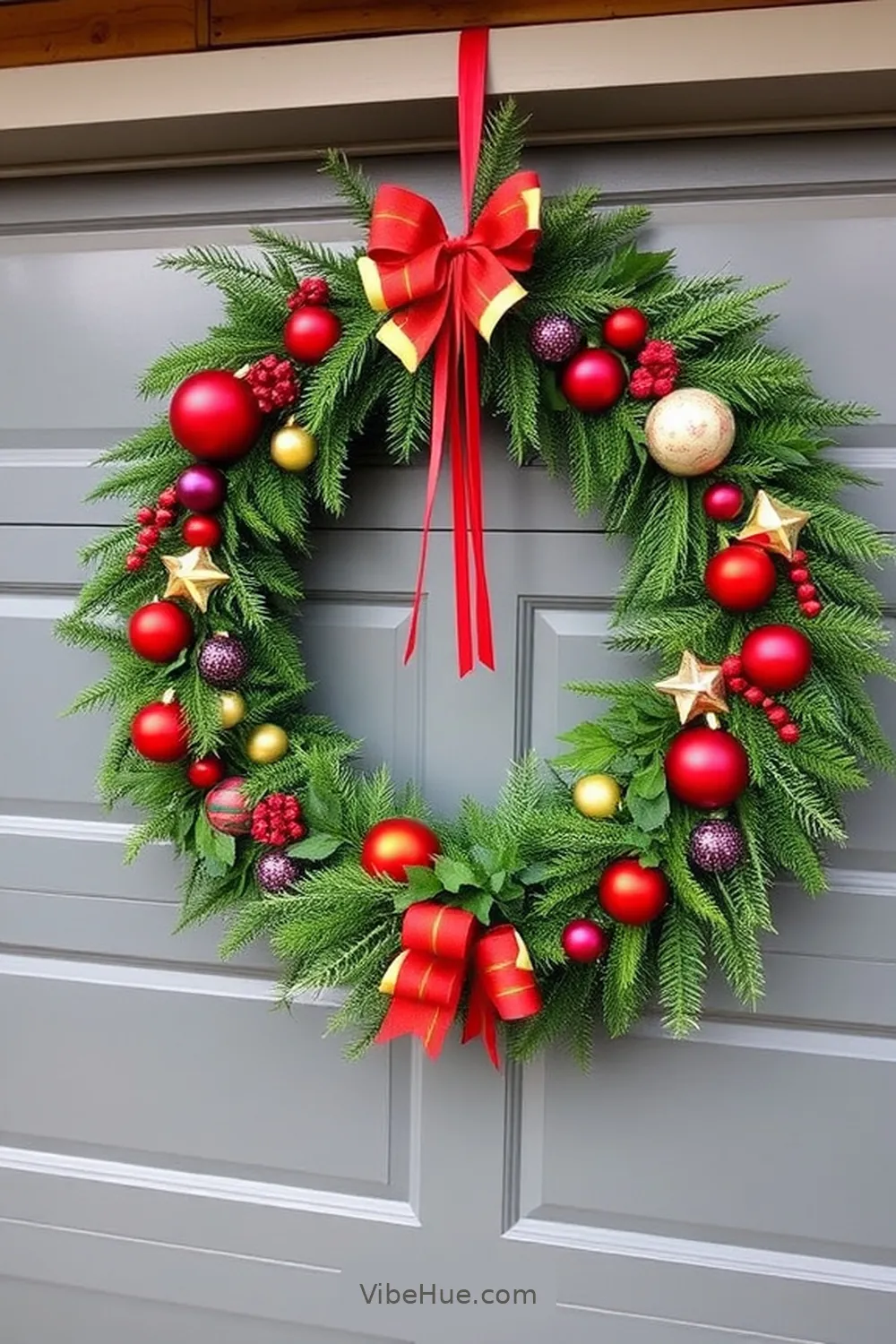 25 Ways to Style Your Holiday Garage in Mid-Century Modern Style 18 Create a Modern Holiday Wreath for 25 Ways to Style Your Holiday Garage in Mid-Century Modern Style
