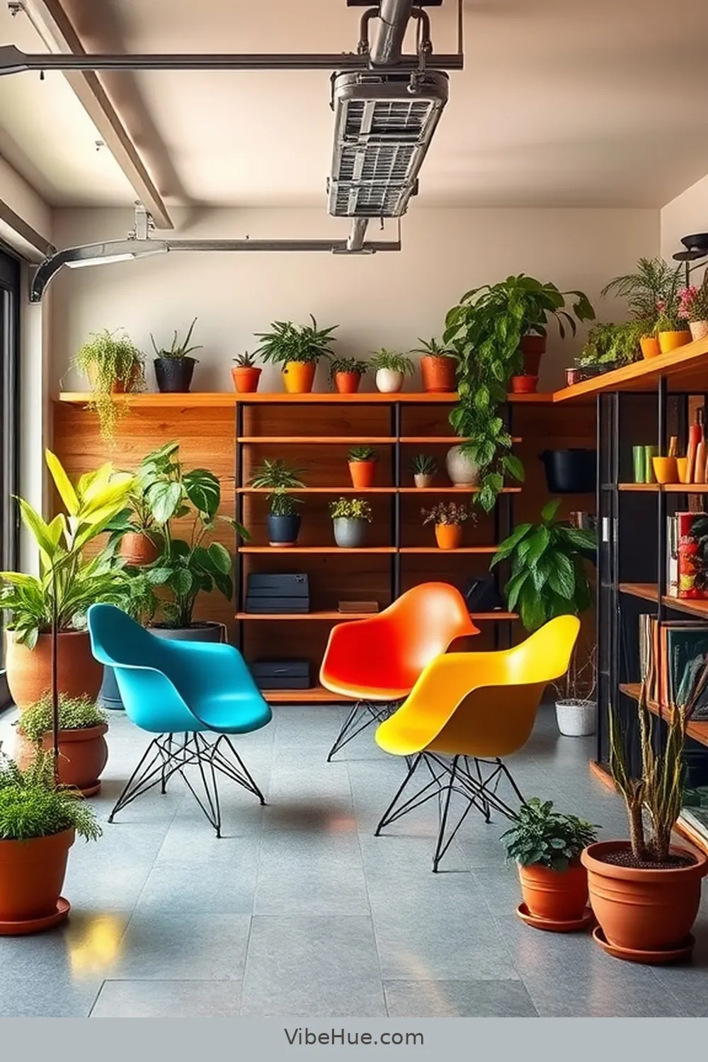 25 Ways to Style Your Holiday Garage in Mid-Century Modern Style 9 Decorate With Eames-Inspired Chairs for 25 Ways to Style Your Holiday Garage in Mid-Century Modern Style