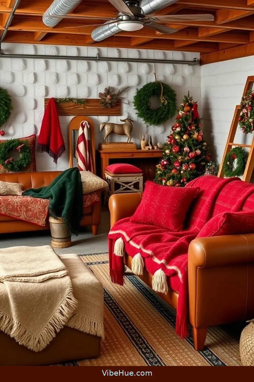 25 Ways to Style Your Holiday Garage in Mid-Century Modern Style 10 Mix Textures With Wool and Leather for 25 Ways to Style Your Holiday Garage in Mid-Century Modern Style