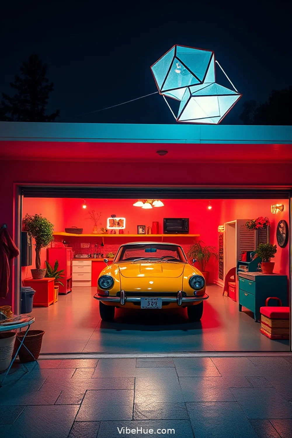 25 Ways to Style Your Holiday Garage in Mid-Century Modern Style 5 Use Mid-Century Lighting Fixtures for 25 Ways to Style Your Holiday Garage in Mid-Century Modern Style