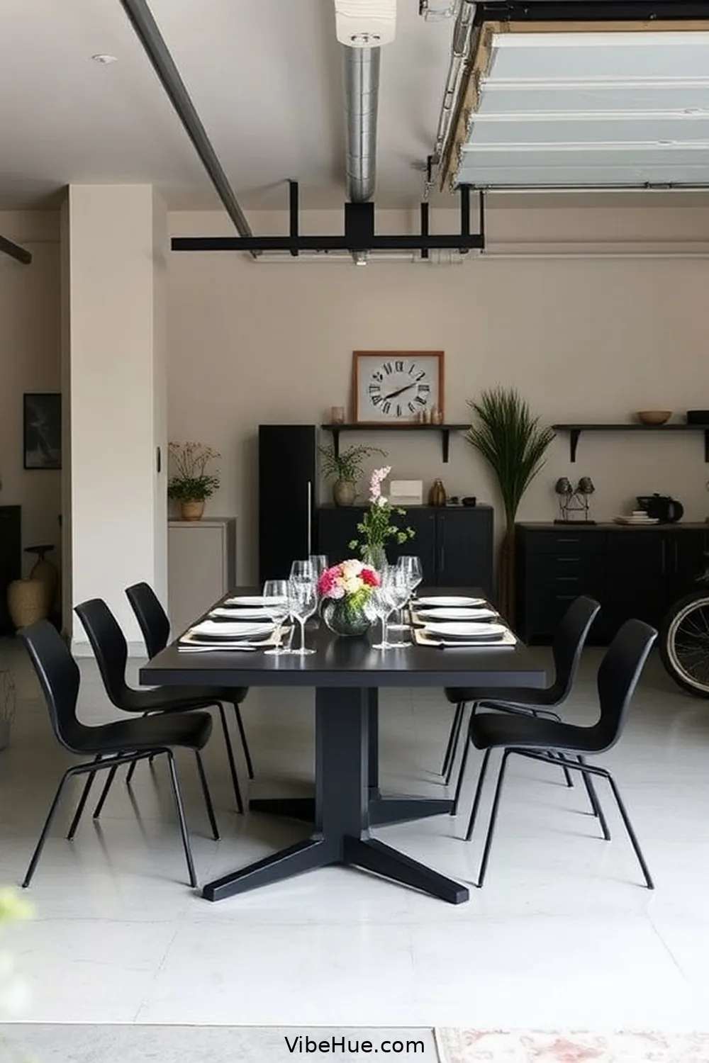 25 Ways to Style Your Holiday Garage in Mid-Century Modern Style 19 Use Minimalist Table Settings for 25 Ways to Style Your Holiday Garage in Mid-Century Modern Style