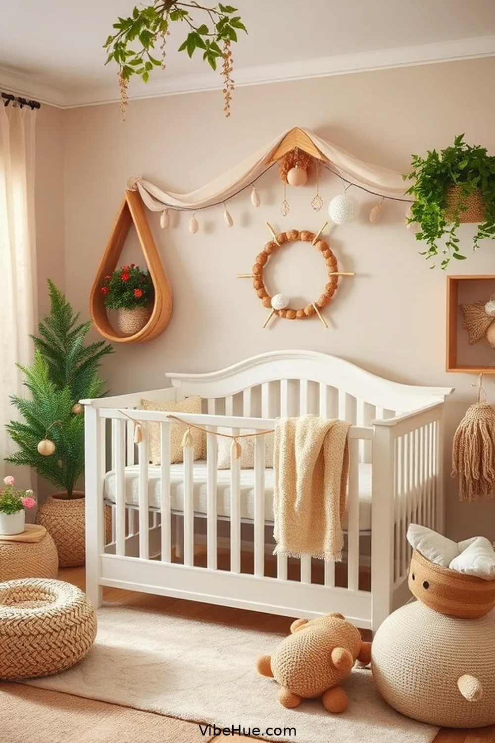 Incorporating Natural Elements for a Cozy Touch for A Minimalist Guide to Holiday Nursery Design and Festive Style