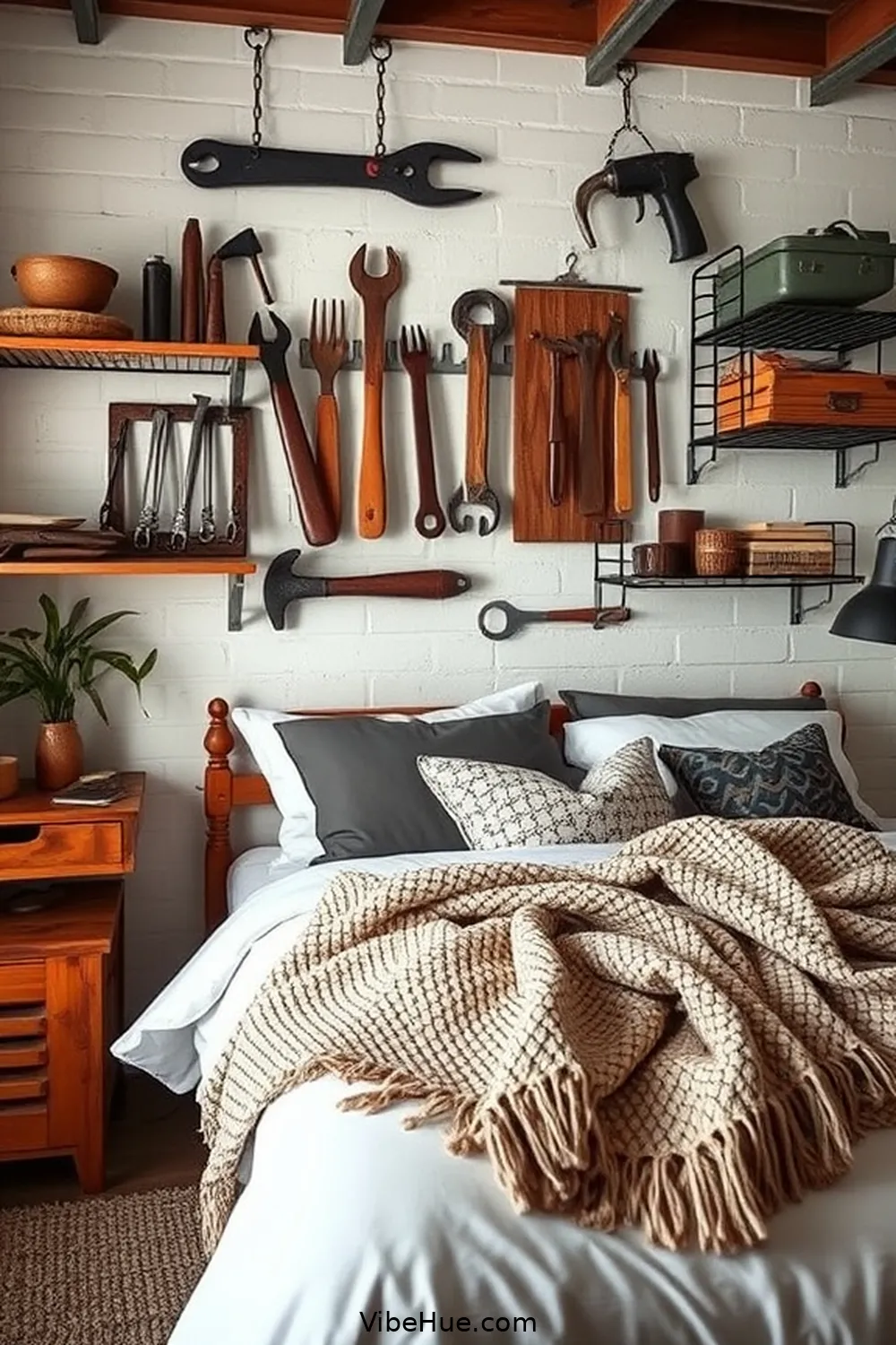 Achieving Year-Round Industrial Style for Your Bedroom 7 Integrate Functional Decor Elements for Achieving Year-Round Industrial Style for Your Bedroom