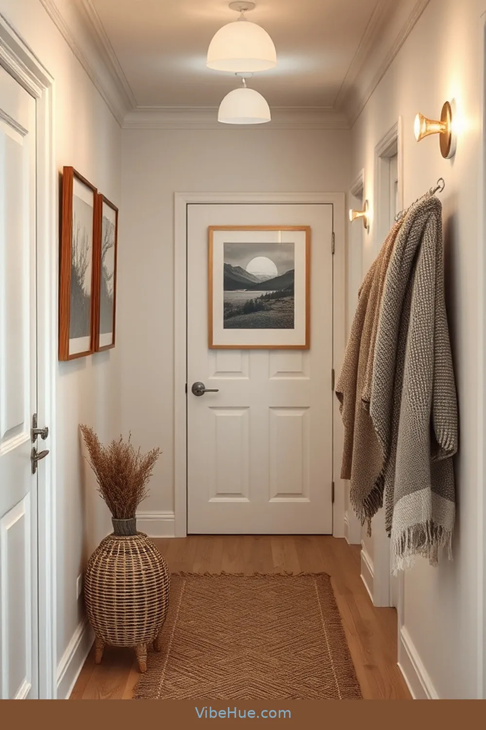 Cozy Holiday Hallway Design in Scandinavian Style 13 Incorporate Artwork and Prints for Cozy Holiday Hallway Design in Scandinavian Style