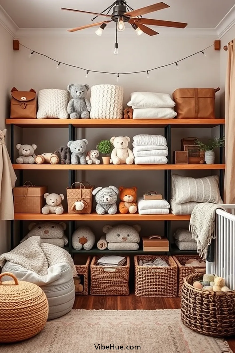 Cozy Winter Nursery With Industrial Style: 15 Key Elements 9 Choose Functional Storage Solutions for Cozy Winter Nursery With Industrial Style: 15 Key Elements