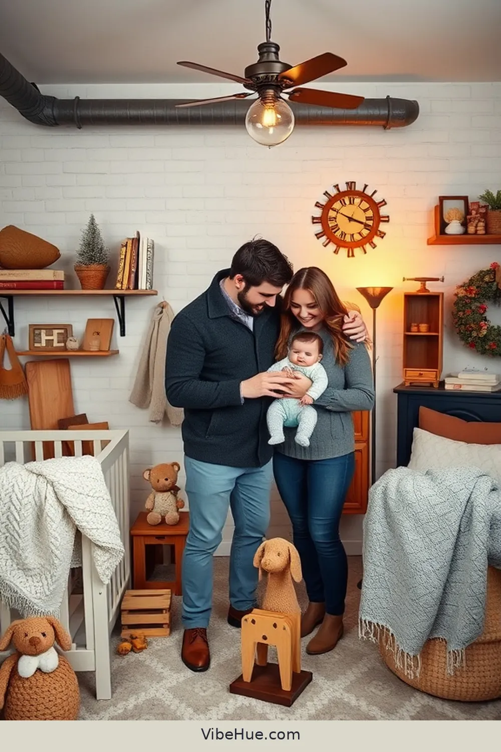 Cozy Winter Nursery With Industrial Style: 15 Key Elements 14 Include a Vintage Touch for Cozy Winter Nursery With Industrial Style: 15 Key Elements