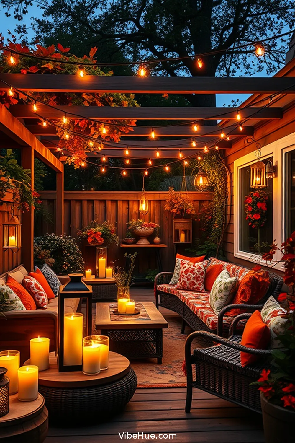 Create Cozy Lighting Options for Create a Bohemian Style Fall Outdoor Patio