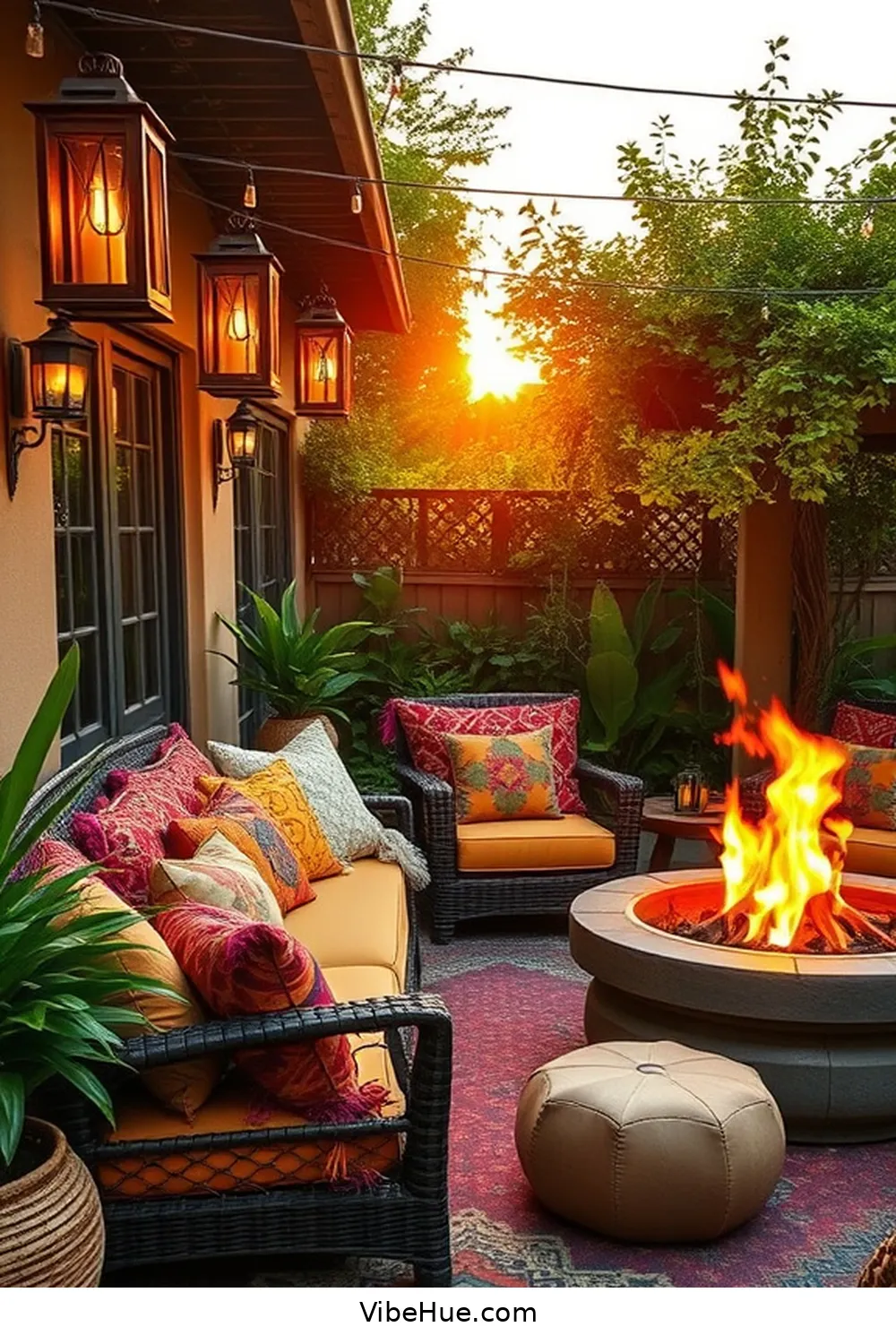 Incorporate Natural Elements for Create a Bohemian Style Fall Outdoor Patio