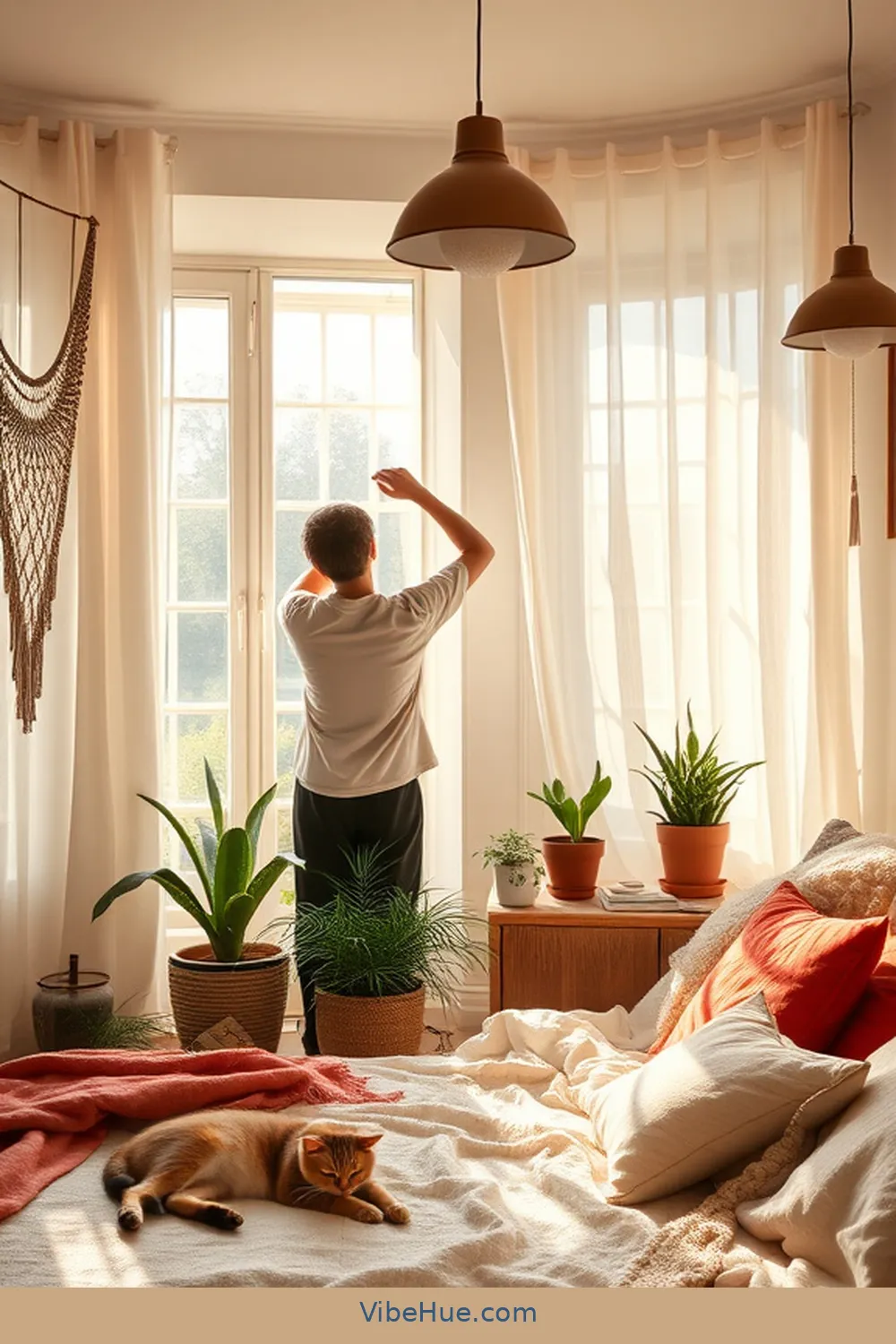 Create a Bohemian Style Spring Bedroom 11 Optimize Lighting for Create a Bohemian Style Spring Bedroom