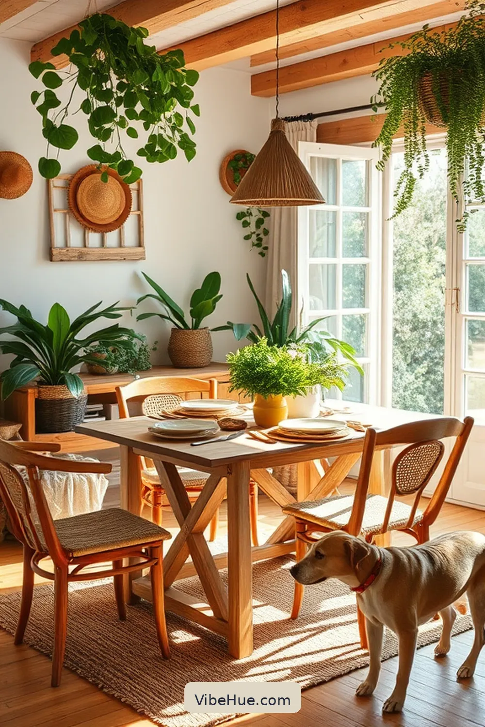 Create a Bohemian Style Summer Dining Room 6 Incorporate Natural Elements for Create a Bohemian Style Summer Dining Room