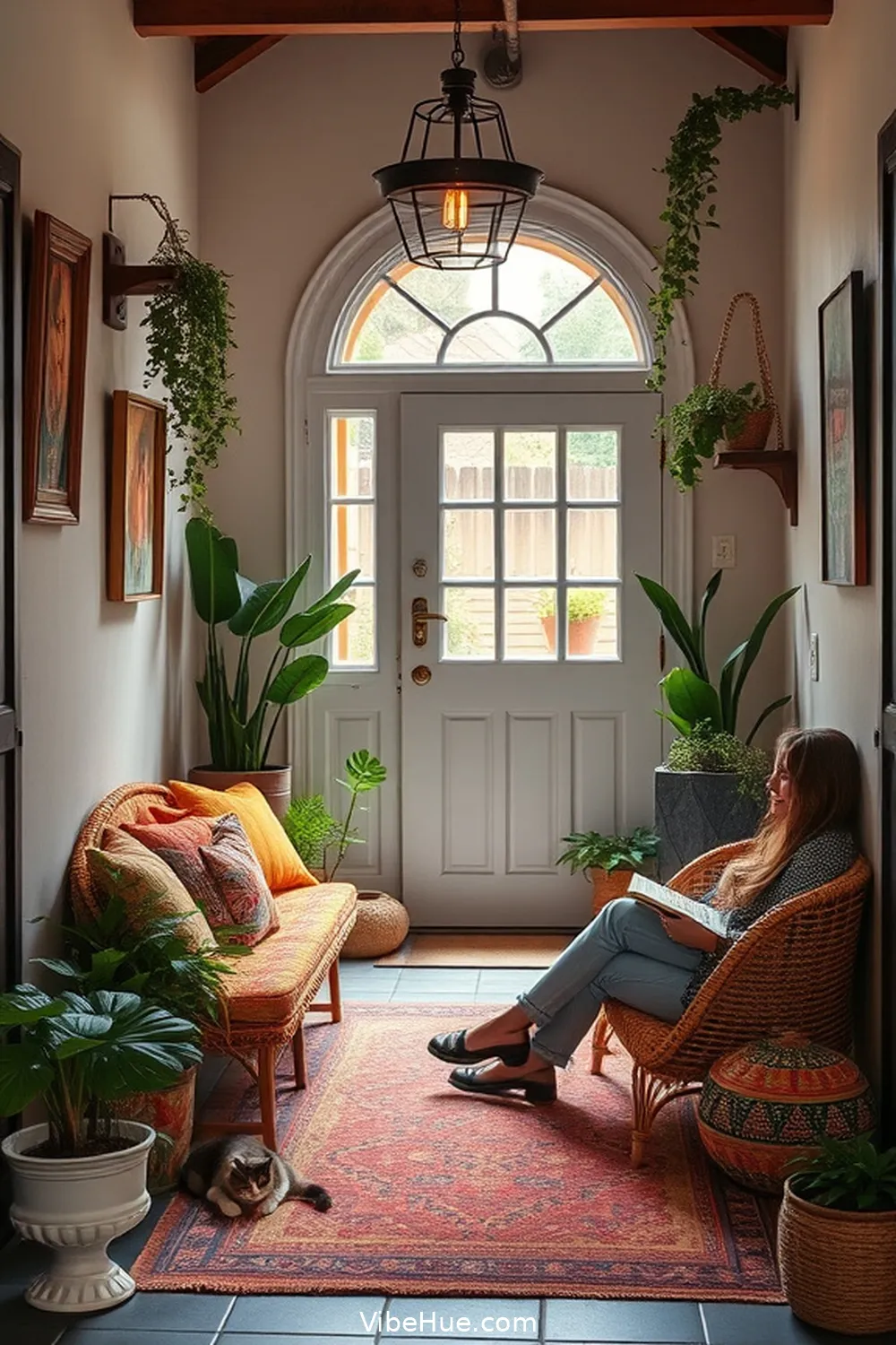 Create a Bohemian Style Summer Entryway 7 Create a Cozy Seating Area for Create a Bohemian Style Summer Entryway