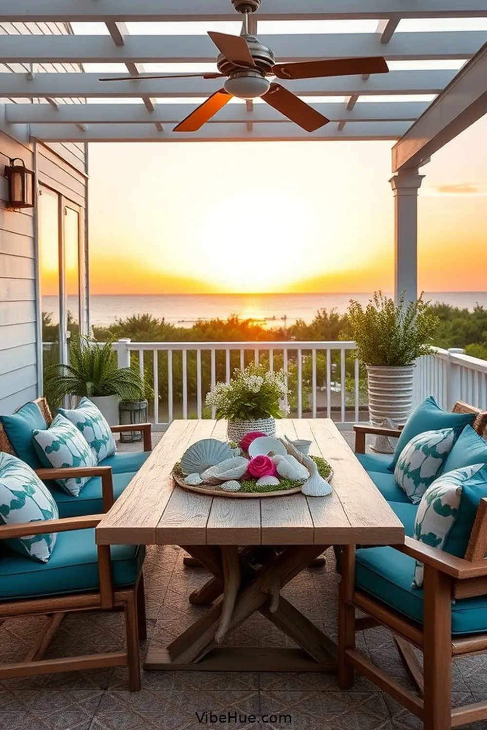 Incorporate Nautical Decor for Create a Coastal-Inspired Holiday Outdoor Patio Style