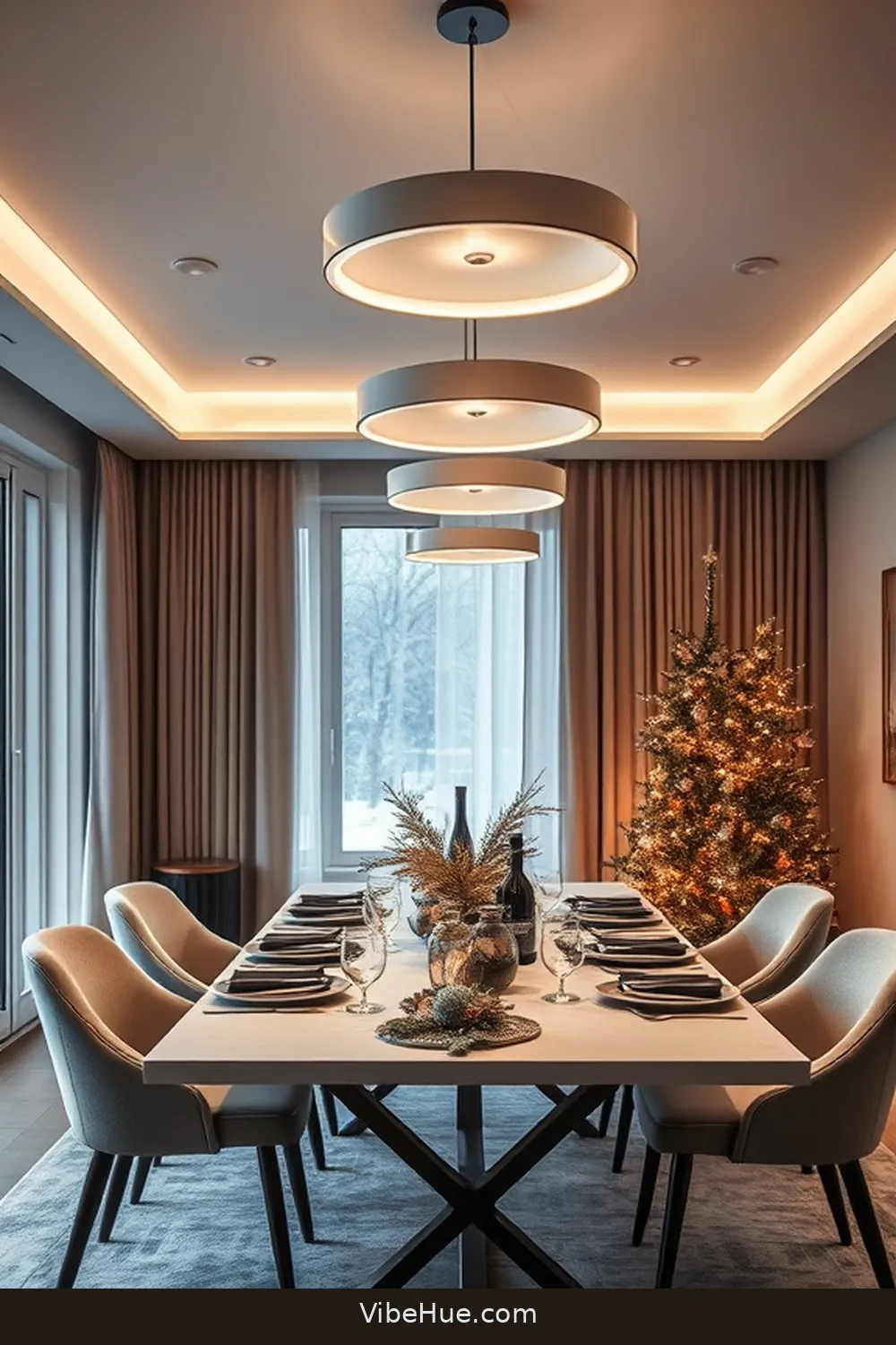 Create a Contemporary Winter Dining Room Style 4 Focus on Functional Lighting for Create a Contemporary Winter Dining Room Style